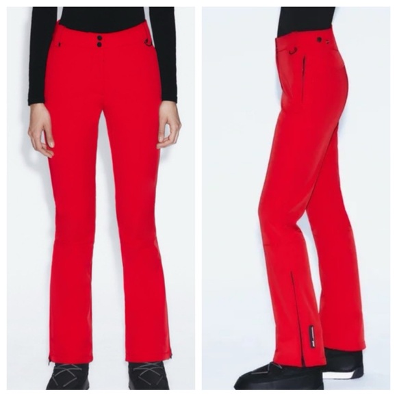 NWT Zara Ski Collection Red Snowboarding Pants XS Snow Pants - Picture 1 of 16